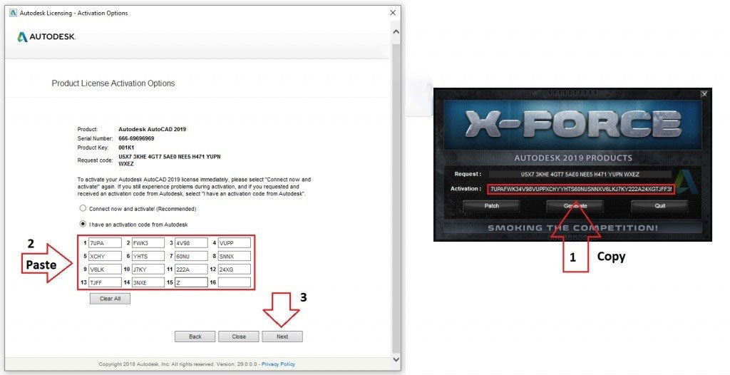 Copy code ở Activation và Paste Copy code ở Activation và Paste