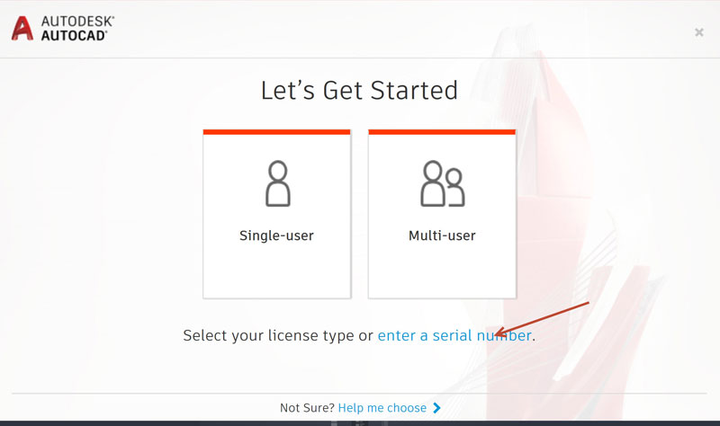 Enter a Serial Number Enter a Serial Number