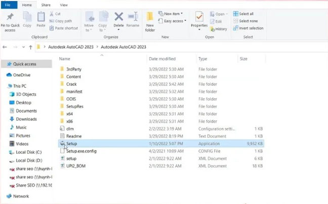 Chạy File Setup